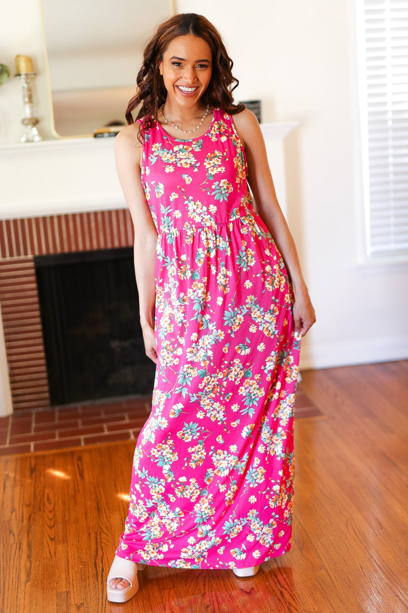 fit & flare sleeveless maxi dress Sleeveless Multi Stripe Fit And Flare Maxi Dress - LARGE / GREEN