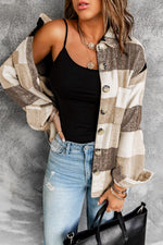 Plaid to Meet You Buttoned Pocketed Shacket