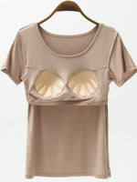 Finally Free Round Neck Modal T-Shirt with Bra
