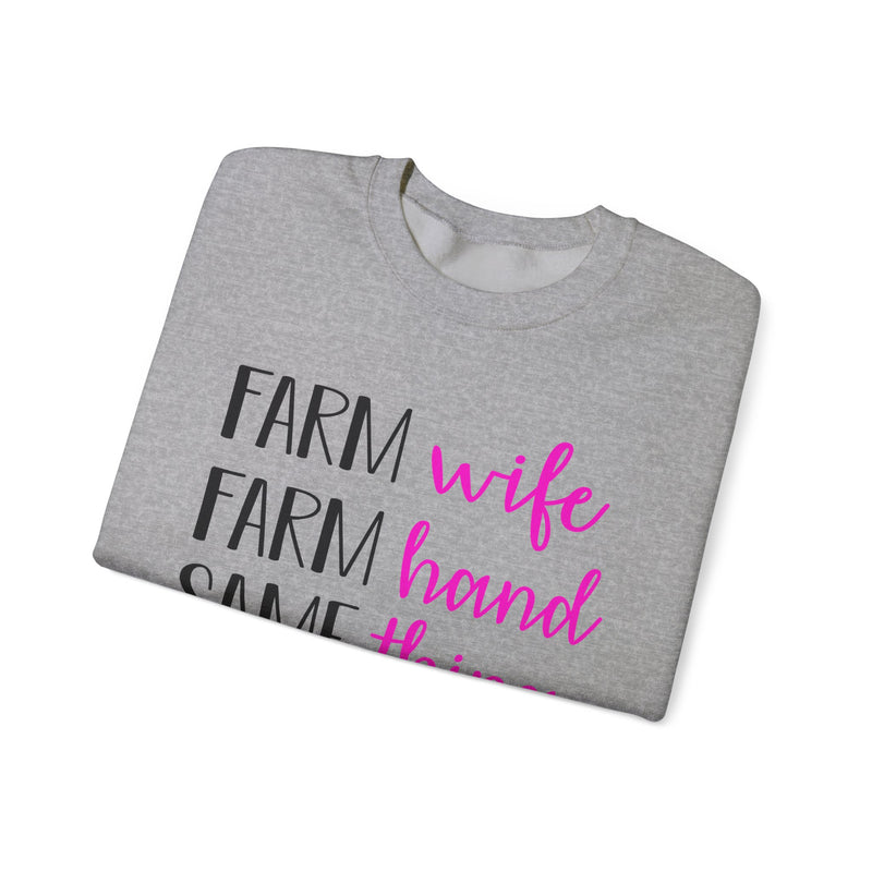 Farm Wife Farm Hand Crewneck Sweatshirt