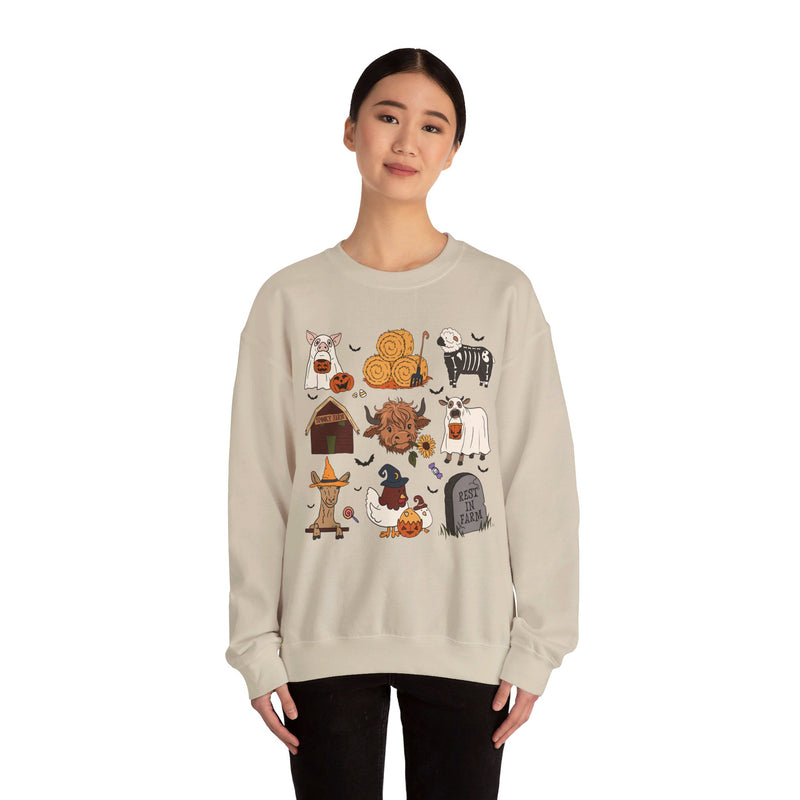 Farm Halloween 9 Square Sweatshirt