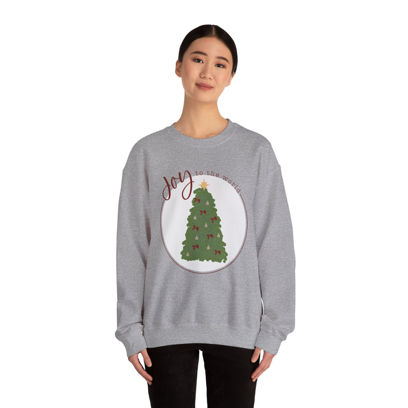 Joy to the World Cattle Tag Crewneck Sweatshirt
