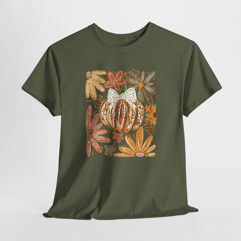Abstract Autumn Floral Tee