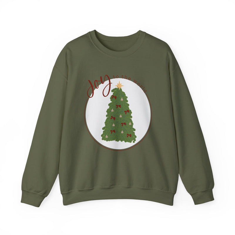 Joy to the World Cattle Tag Crewneck Sweatshirt
