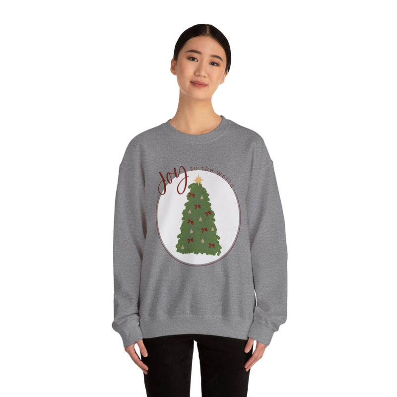 Joy to the World Cattle Tag Crewneck Sweatshirt