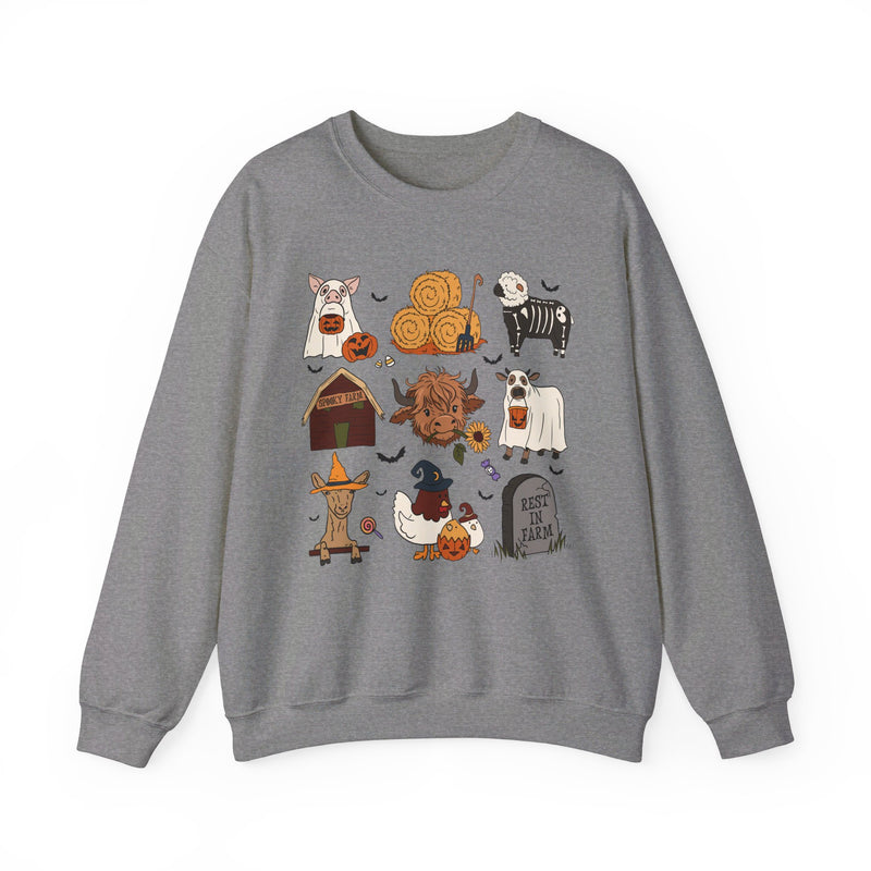 Farm Halloween 9 Square Sweatshirt