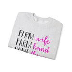 Farm Wife Farm Hand Crewneck Sweatshirt