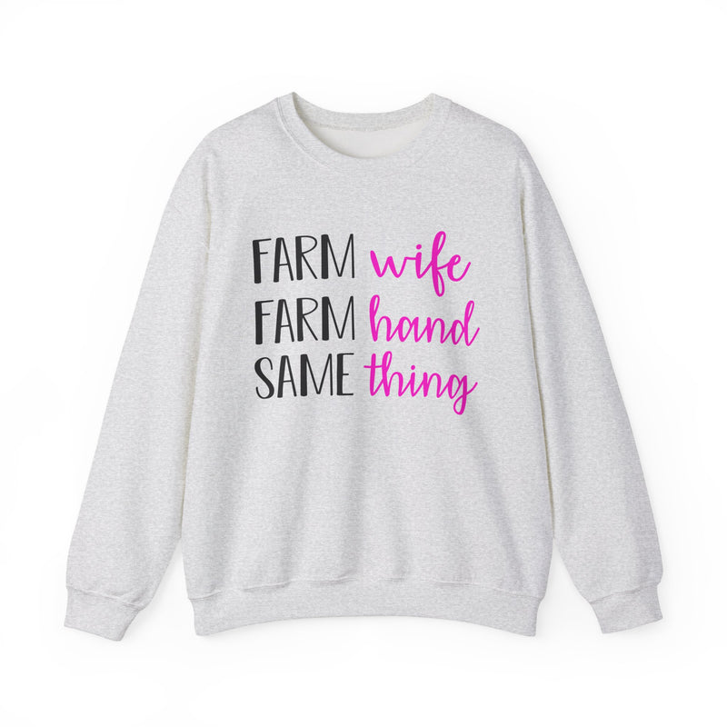 Farm Wife Farm Hand Crewneck Sweatshirt