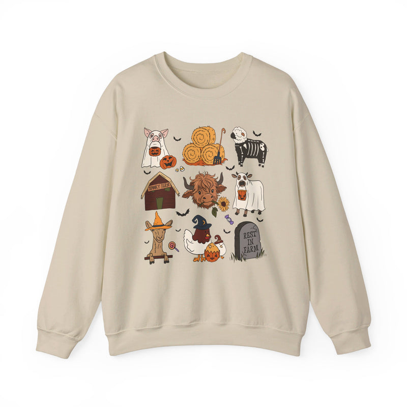Farm Halloween 9 Square Sweatshirt