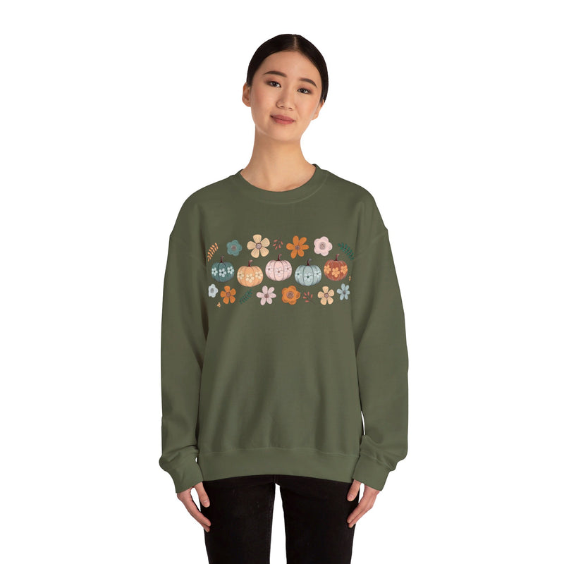 Floral Pumpkin Sweatshirt
