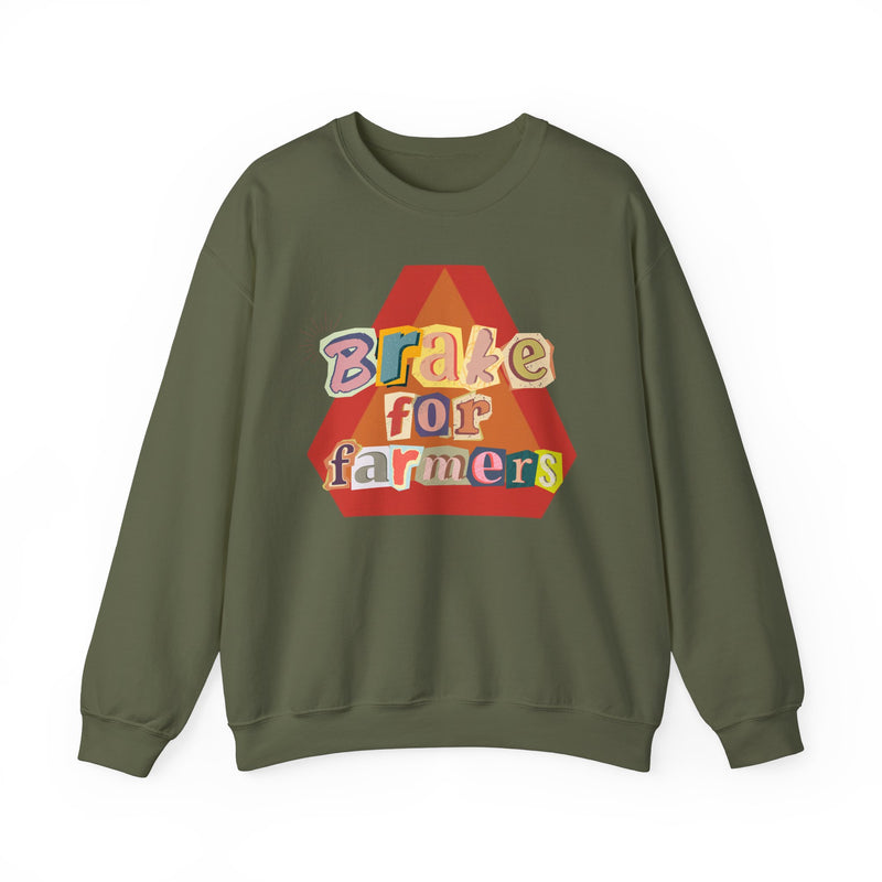 Brake for Farmers Crewneck Sweatshirt