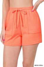 COTTON DRAWSTRING WAIST SHORTS