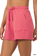 COTTON DRAWSTRING WAIST SHORTS