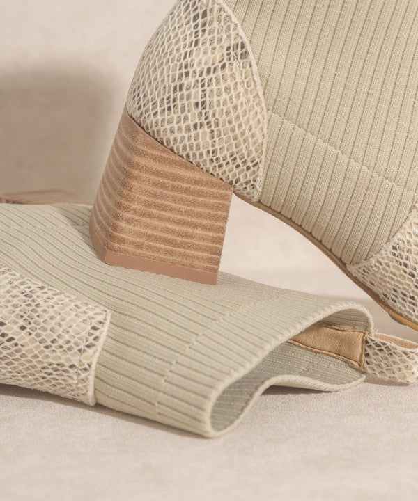 Geraldine - Sock Bootie in Snake