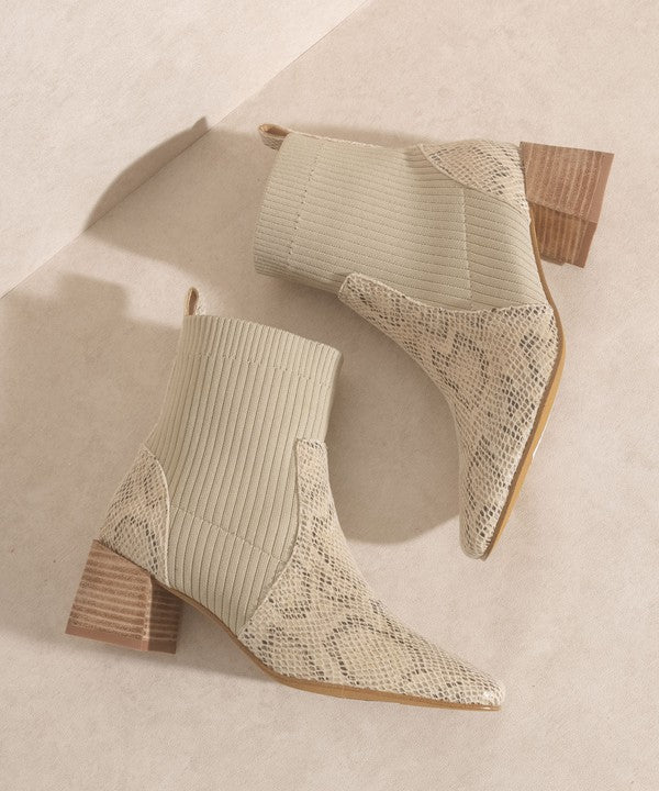 Geraldine - Sock Bootie in Snake