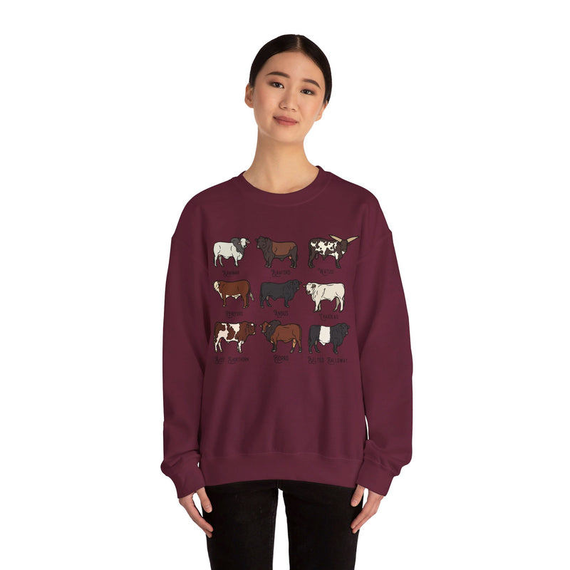 Breeds of Cattle Sweatshirt