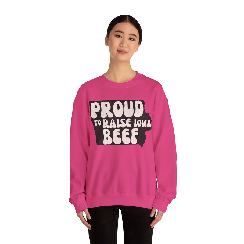 Proud to Raise Iowa Beef- Neutral Sweatshirt