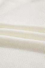 White Pumpkin Print Open Front Drop Shoulder Knit Cardigan