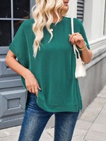 To the Nines Ribbed Dolman Top