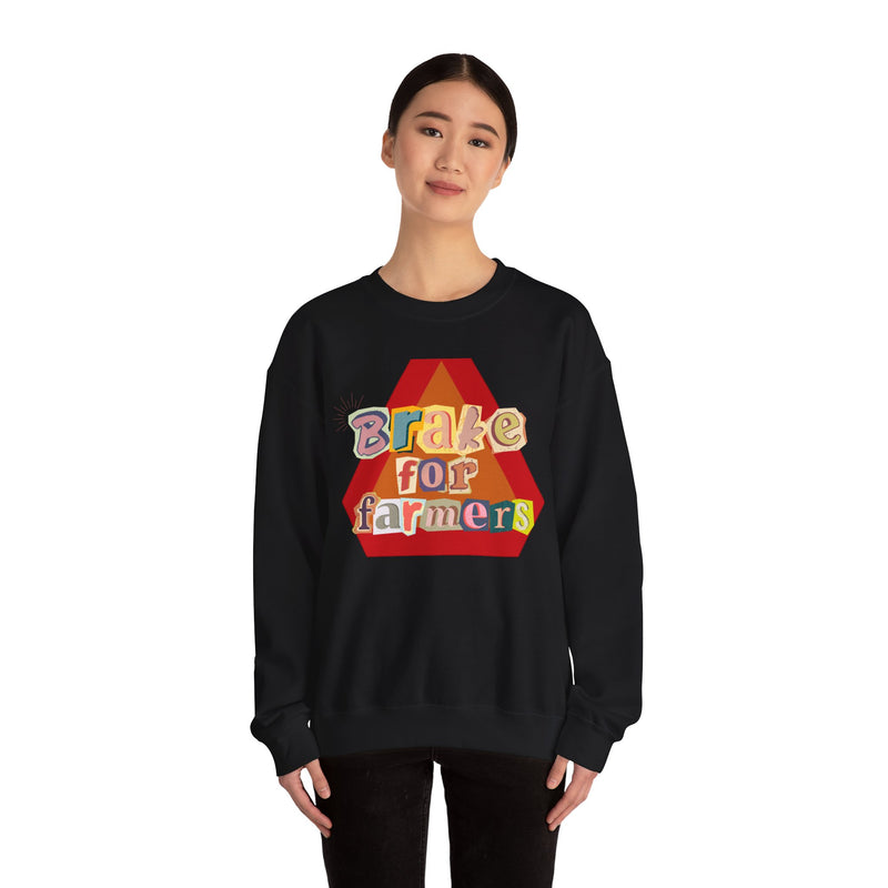 Brake for Farmers Crewneck Sweatshirt