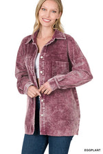OVERSIZED PREMIUM VINTAGE WASHED CORDUROY SHACKET