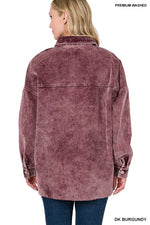 OVERSIZED PREMIUM VINTAGE WASHED CORDUROY SHACKET