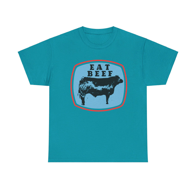 Eat Beef Blue Patch Tee