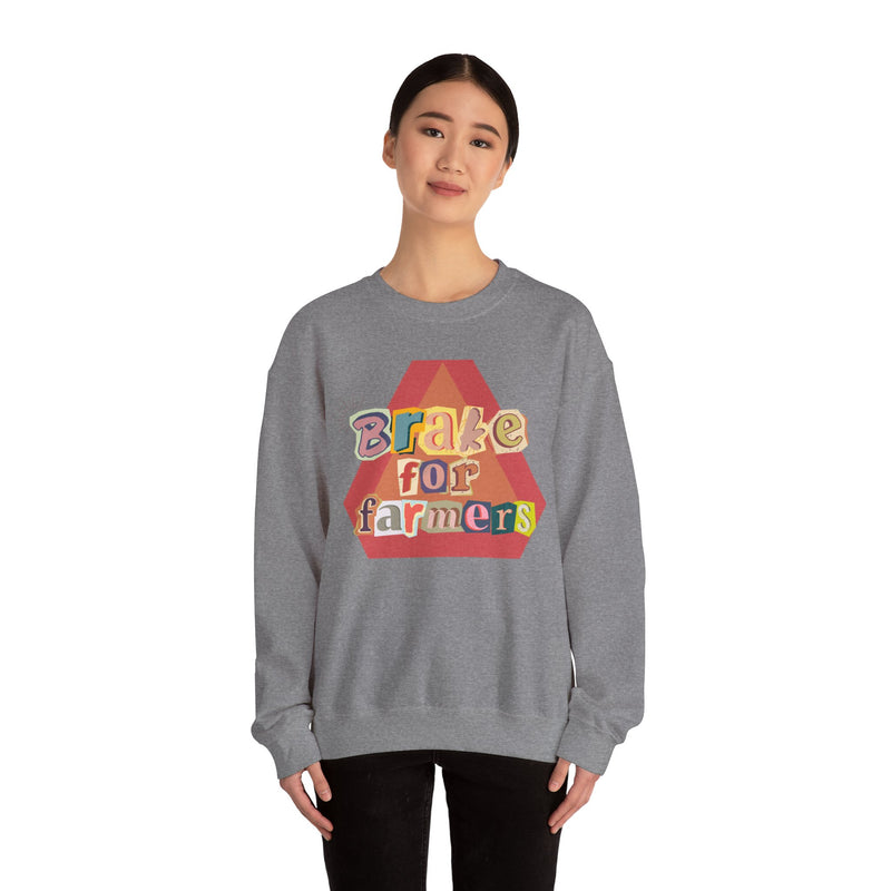 Brake for Farmers Crewneck Sweatshirt