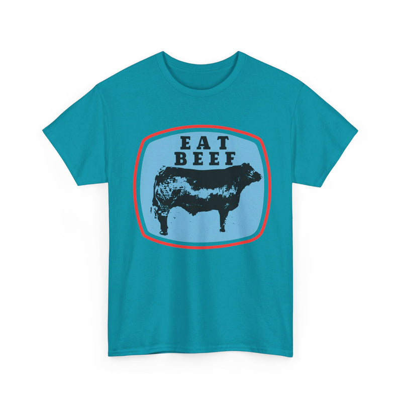 Eat Beef Blue Patch Tee