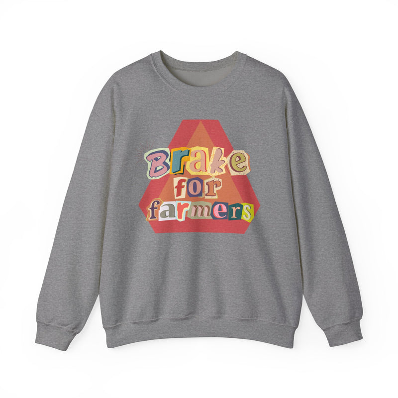 Brake for Farmers Crewneck Sweatshirt