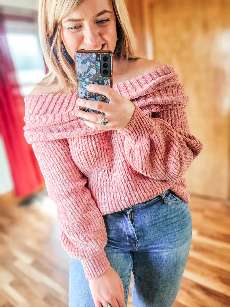 Feeling Berry Cozy Chenille Sweater