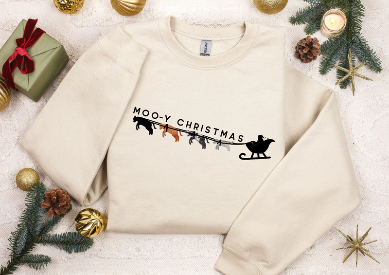 Moo-y Christmas Crewneck Sweatshirt