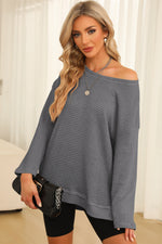 My Way Waffle Knit Pullover