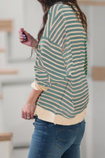 Colorblock Drop Shoulder Oversized Pullover
