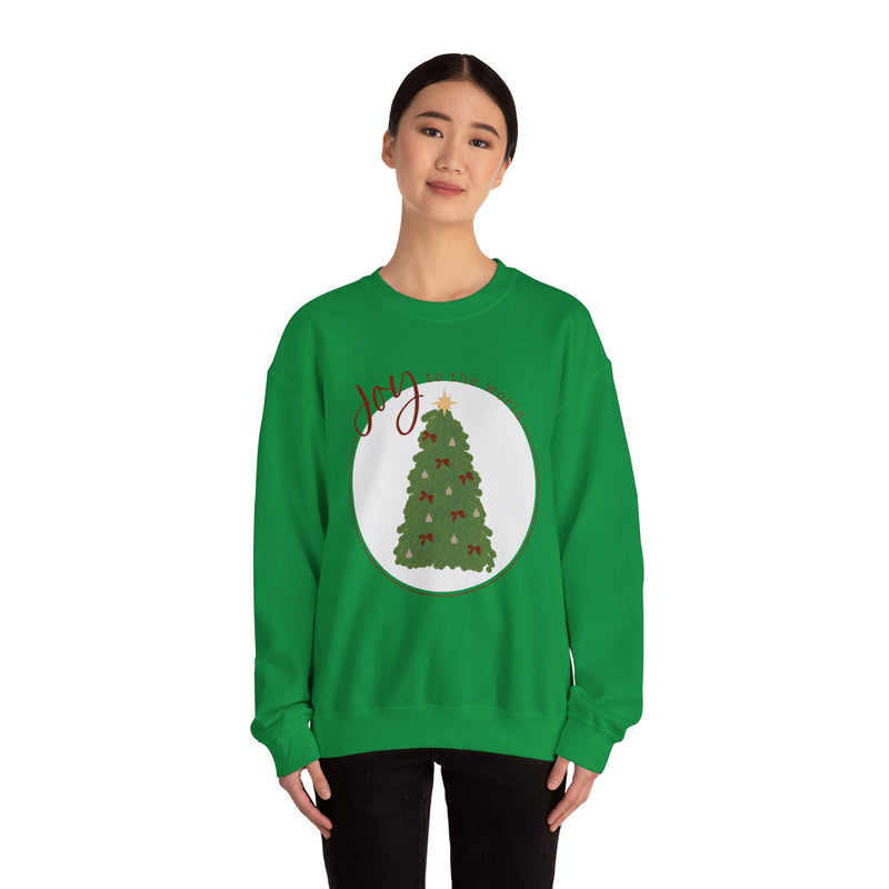 Joy to the World Cattle Tag Crewneck Sweatshirt