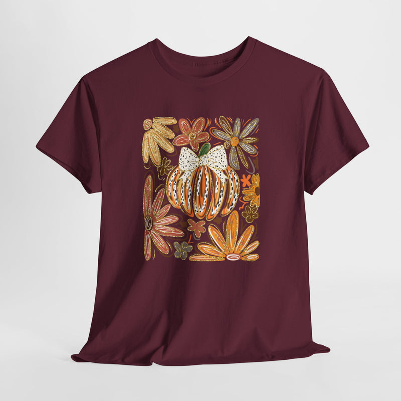 Abstract Autumn Floral Tee
