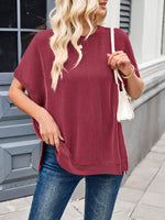 To the Nines Ribbed Dolman Top