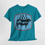 Eat Beef Blue Patch Tee