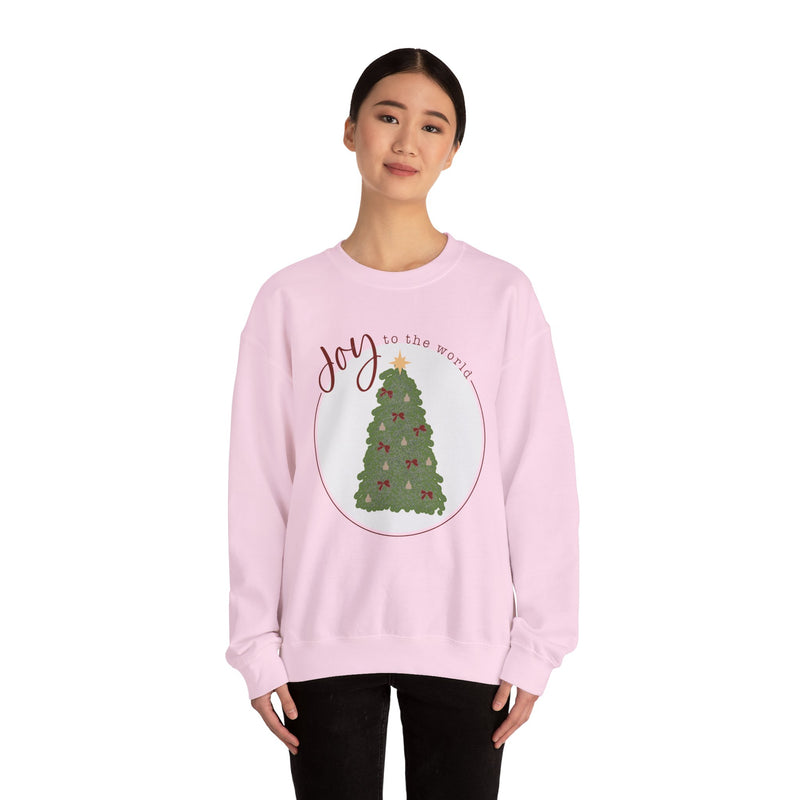 Joy to the World Cattle Tag Crewneck Sweatshirt