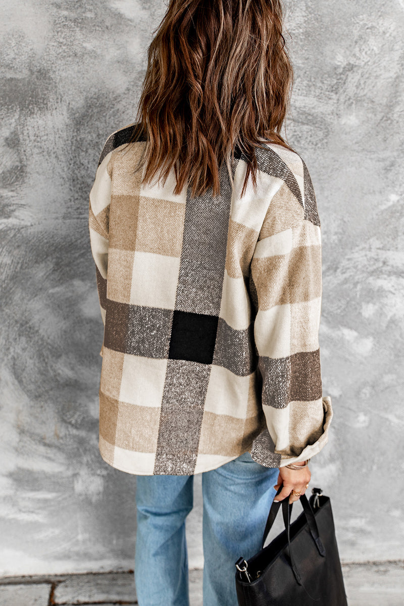 Plaid to Meet You Buttoned Pocketed Shacket