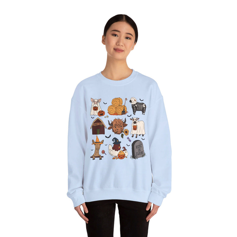 Farm Halloween 9 Square Sweatshirt