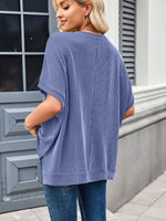 To the Nines Ribbed Dolman Top
