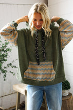Pop of Fun Hacci Color Block Sweater Hoodie