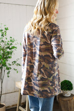 Stand Out Camo Cozy Open Cardigan