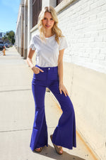 All You Need Sapphire High Waist Flare Leg Denim Jeans