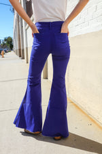 All You Need Sapphire High Waist Flare Leg Denim Jeans