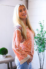 In the Flower Fields Oversized Floral Top