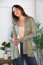 Prowl Around Peplum Open Cardigan