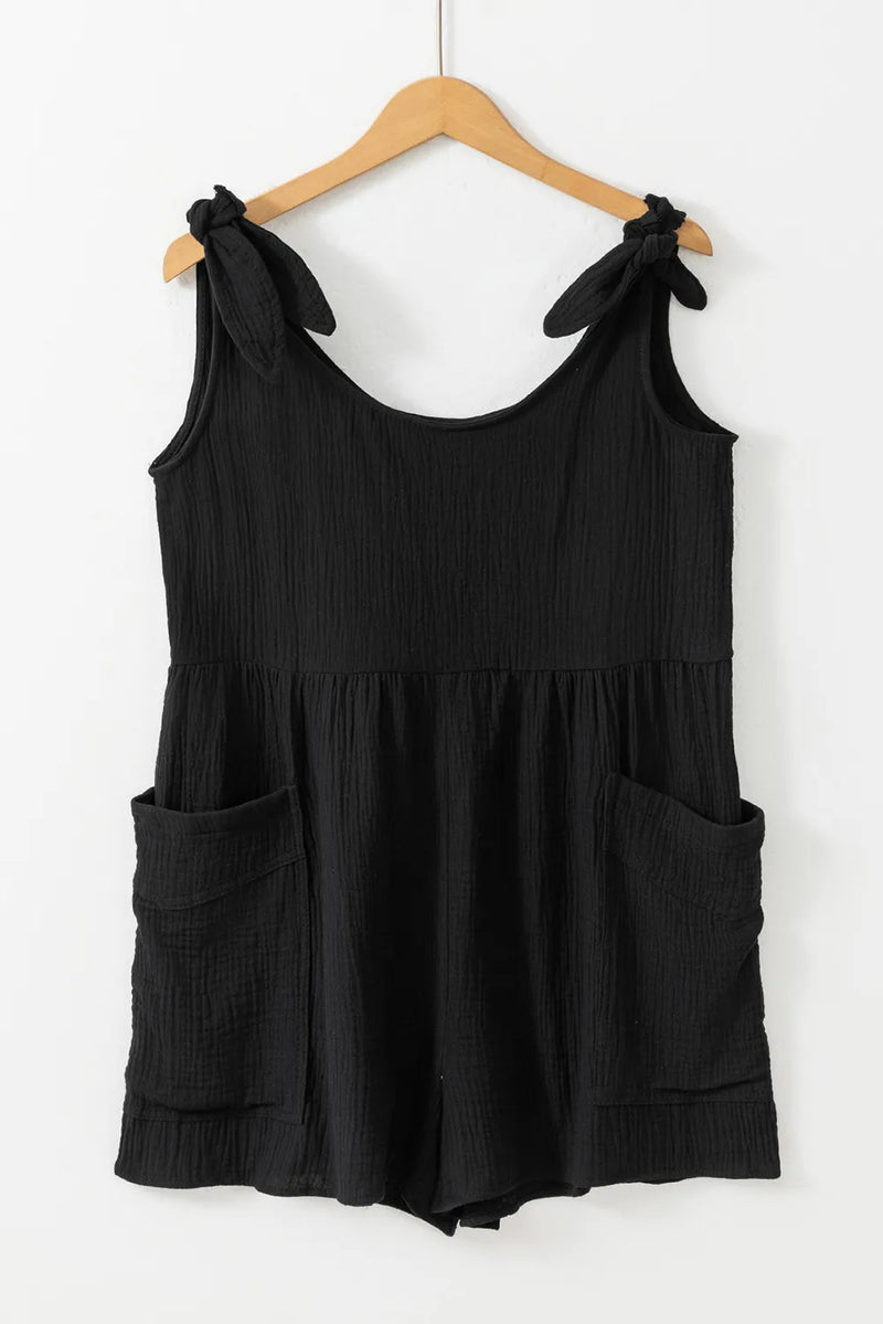 Take the Night Off Tie Shoulder Romper