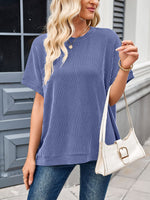 To the Nines Ribbed Dolman Top